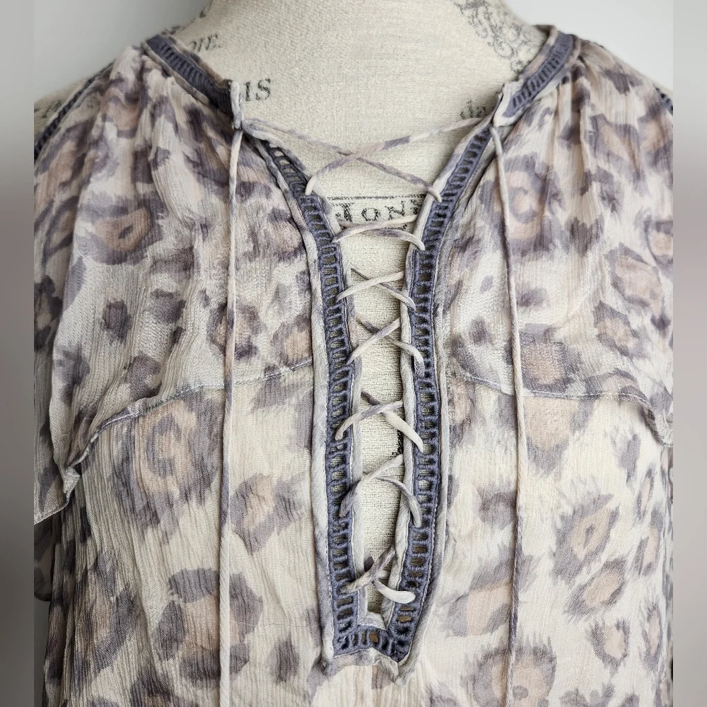 Vintage Leopard Silk Halter Top - Picture 7 of 15